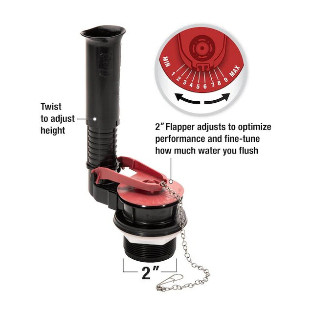 Fluidmaster 2 in. Adjustable Toilet Flush Valve Repair Kit