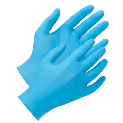 Guantes industriales de nitrilo sin polvo EQPT, azul, paquete de 150, 1 talla para la mayoría