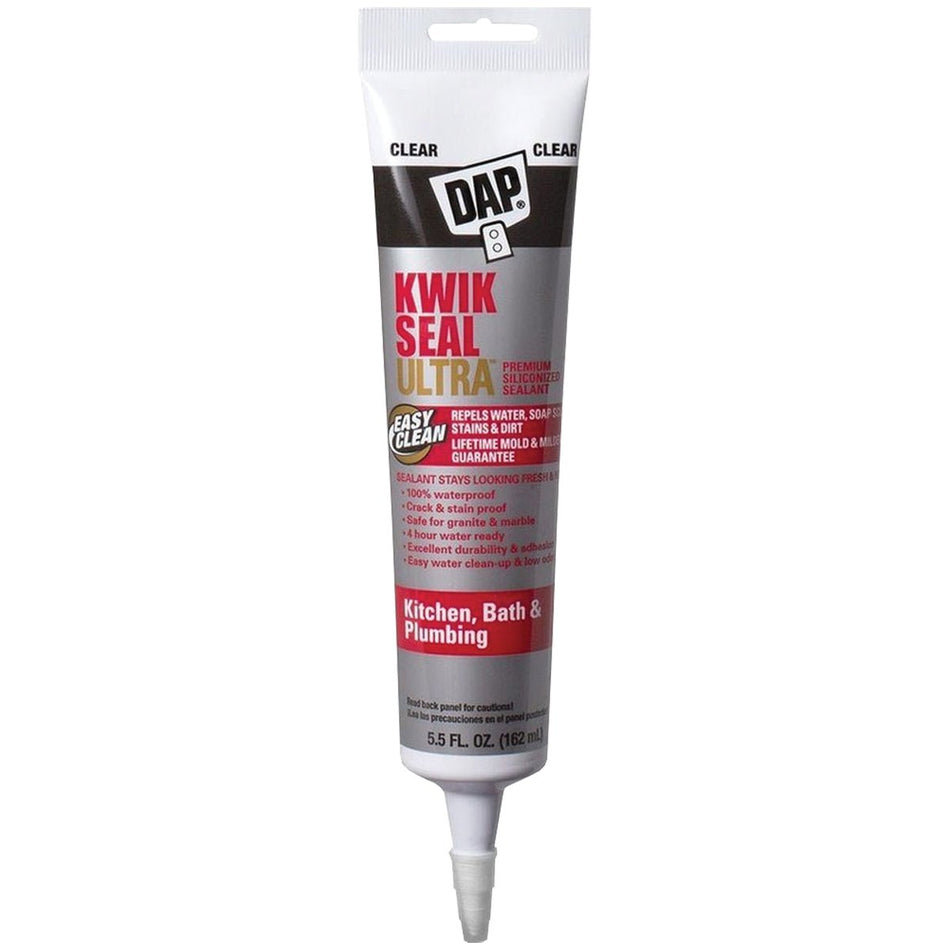 Kwik Seal Ultra Premium Siliconized Sealant – Clear 5.5 oz.