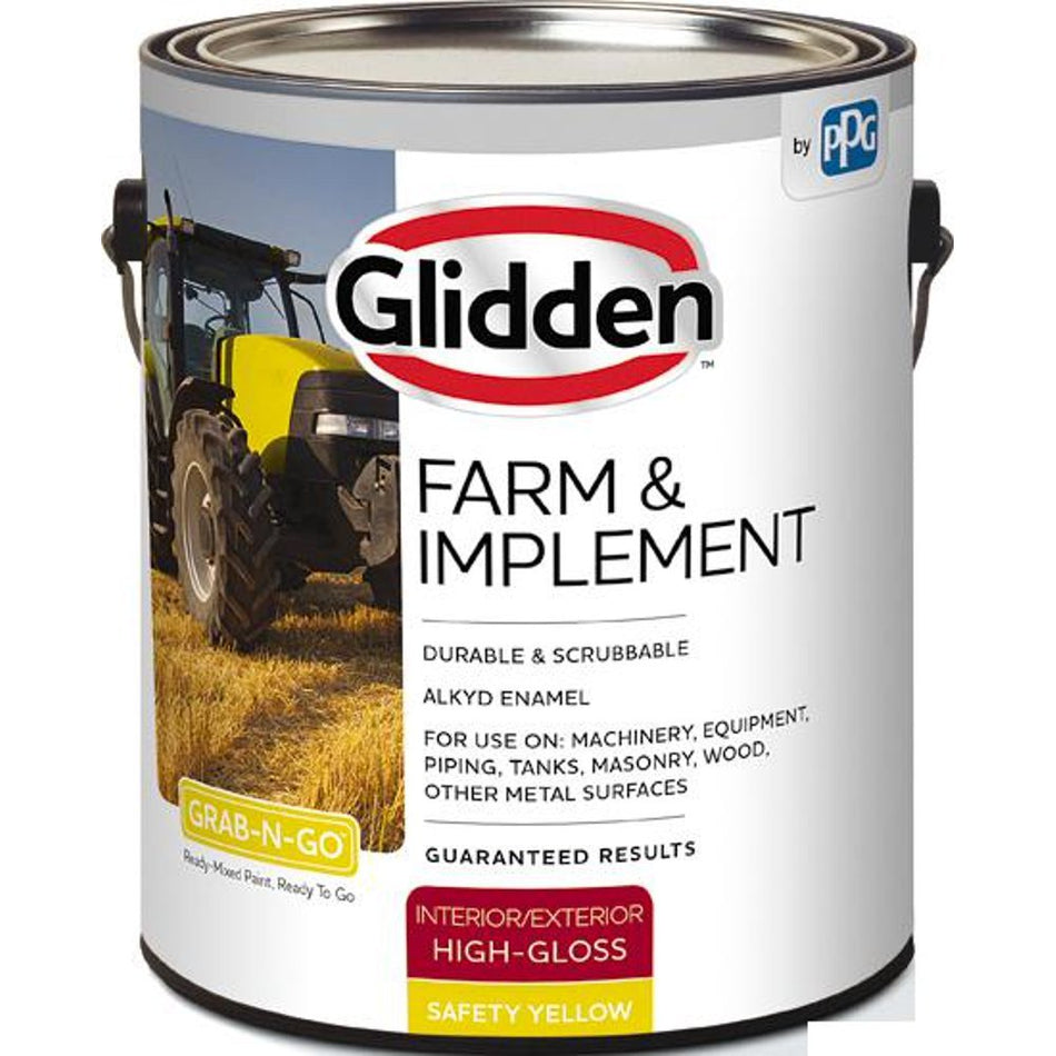 Glidden® Farm &amp; Implement Innen-/Außen-Grab-N-Go® Alkydlack (Sicherheitsgelb, 1 Quart)