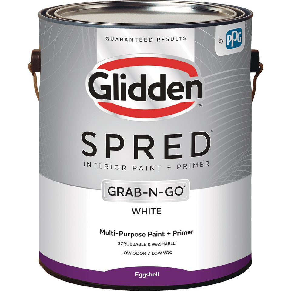 Glidden Spred Interior Paint + Primer Grab-N-Go White Eggshell 1 Gallon