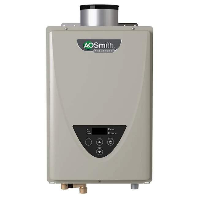 AO Smith Signature Series 8-GPM 190000-BTU Calentador de agua sin tanque de gas natural/propano líquido para interiores