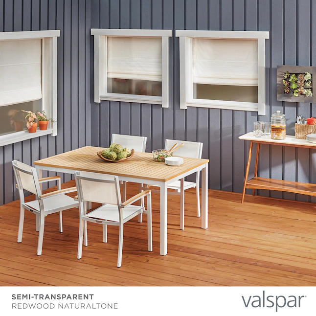 Valspar® Pre-tinted Redwood Naturaltone Tinte y sellador para madera exterior semitransparente (1 galón)