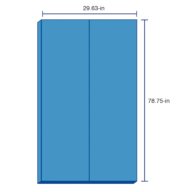 Puerta plegable de madera de pino preacabada de núcleo sólido con persiana blanca de 30 x 80 pulgadas ReliaBilt Herrajes para puertas plegables incluidos