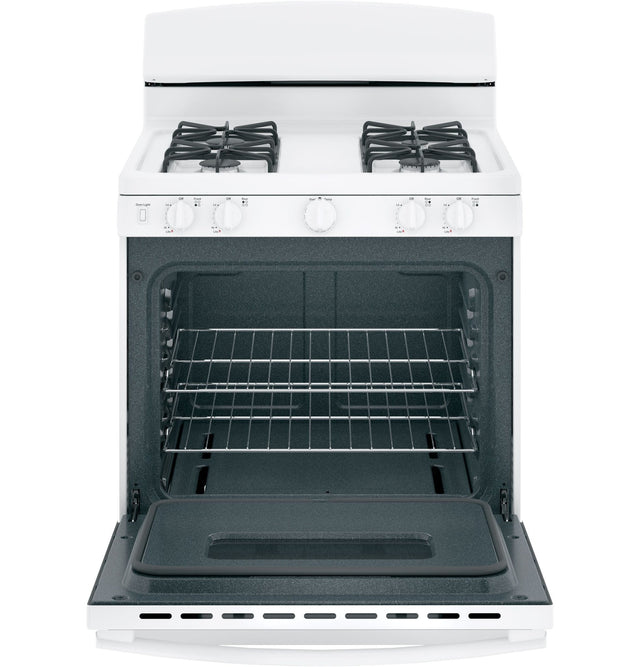 GE  30" 4-Burners 4.8-cu ft Gas Range (White)