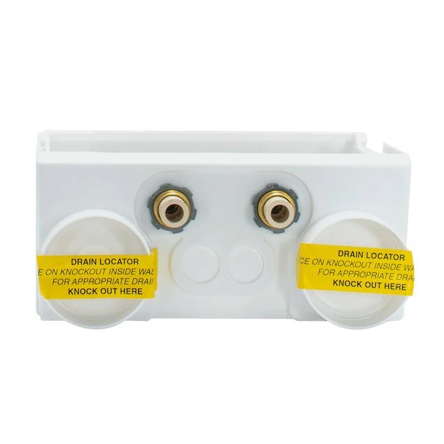 Eastman Dual Drain Washing Machine Outlet Box with Hammer Arrestors – 1/2 in. CPVC