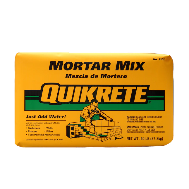 Mezcla de mortero tipo N gris Quikrete de 60 lb