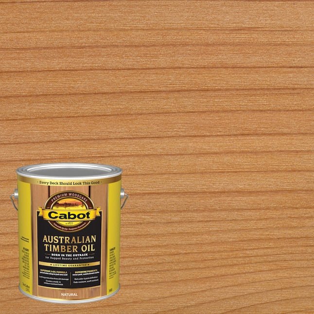 Cabot Australian Timber Oil Tinte y sellador de madera exterior transparente natural preteñido (1 galón)