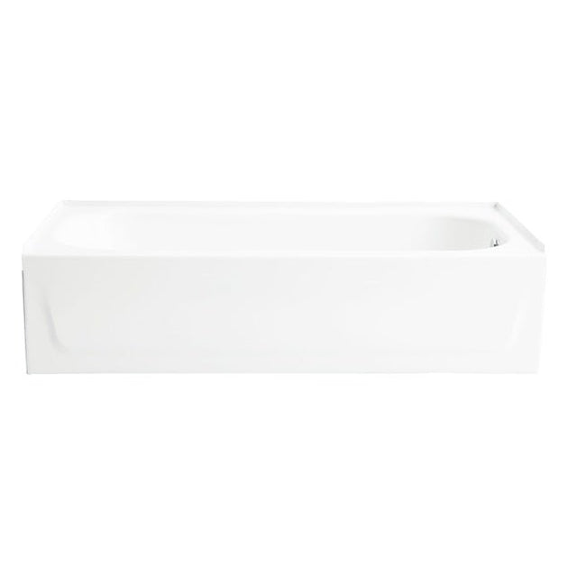 Mansfield Pro-Fit Steel 30-in W x 60-in L White Porcelain Enameled Steel Right Drain Alcove Soaking Bathtub