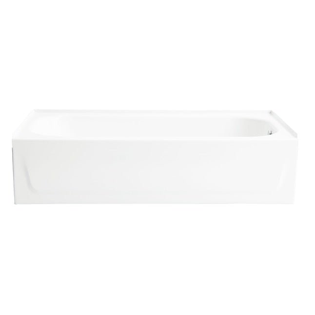 Mansfield Pro-Fit Steel 30-in W x 60-in L White Porcelain Enameled Steel Right Drain Alcove Soaking Bathtub