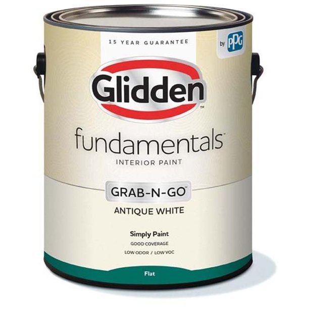 Glidden Fundamentals Grab-N-Go, Flat (Antique White, 1-Gallon)