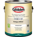Glidden Fundamentals Grab-N-Go Interior Latex, Flat (Antique White, 1-Gallon)