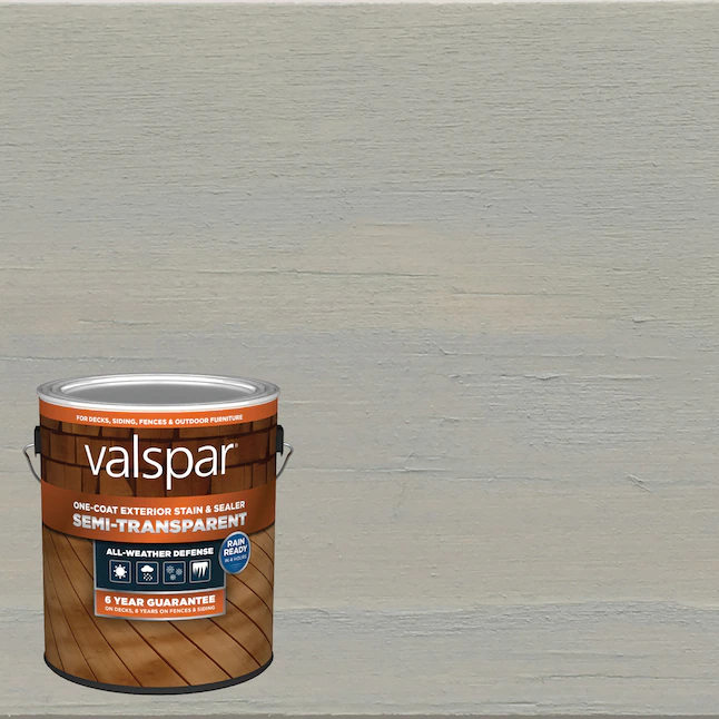 Valspar®  Cottage Gray Semi-transparent Exterior Wood Stain and Sealer (1-Gallon)