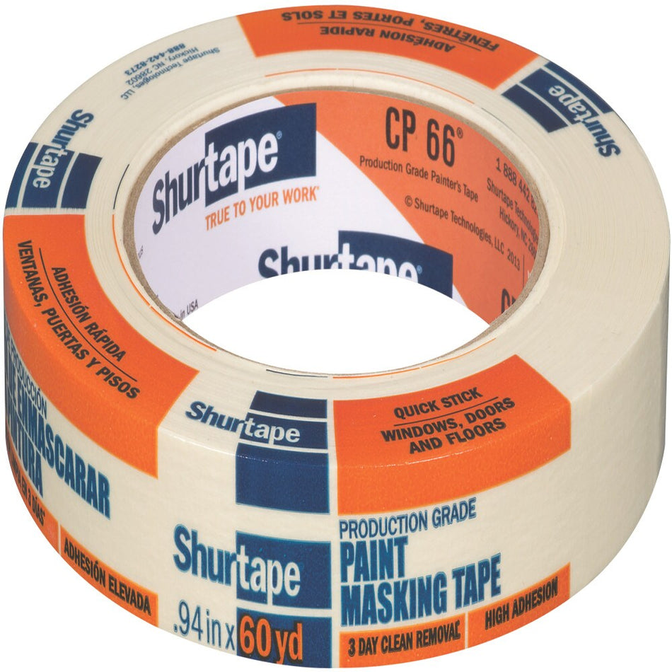 Shurtape®️ Production Grade Paint Masking Tape - 1.5” x 60yds