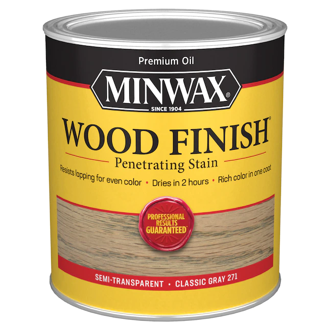 Minwax Wood Finish Ölbasierter, halbtransparenter, klassischer grauer Innenbeize (1 Quart)