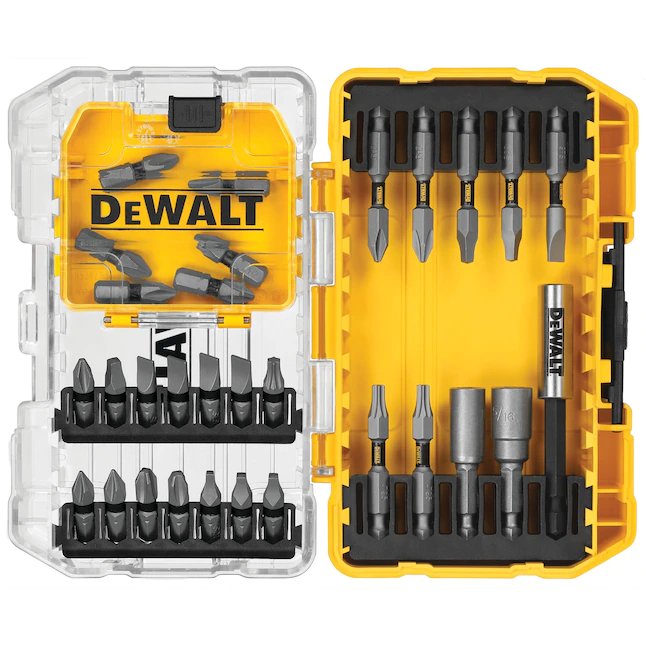 DeWalt Tough Grip Schraubendreher-Bit-Set mit Schnellarbeitsstahlschaft (30-teilig)