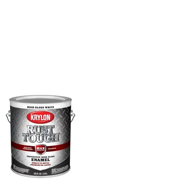 Krylon Rust Tough Rust Preventative Enamel Oil-Based Interior/Exterior (High-Gloss White, 1-Gallon)