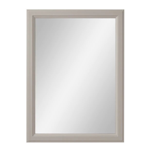 Diamond 25"-W x 34"-H Cloud Gray Rectangular Framed Bathroom Vanity Mirror