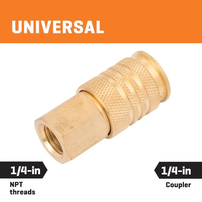 Kobalt Brass Coupler (F) 1/4-in Universal