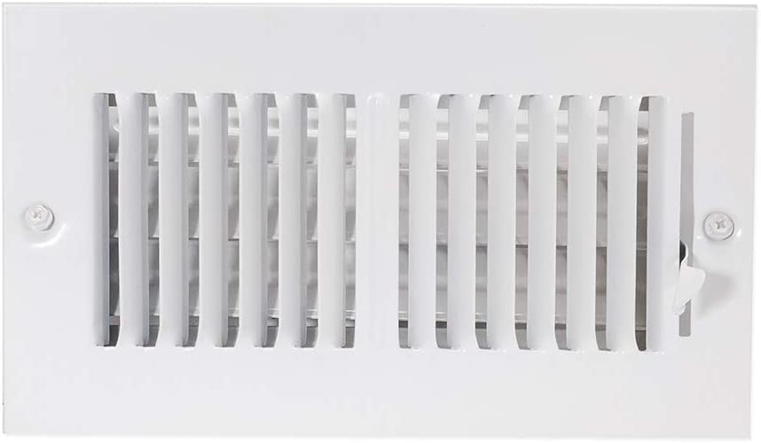 EZ-FLO 8 x 4 Inch Ventilation Steel Sidewall/Ceiling Register Return Air Grille, Steel Duct Opening