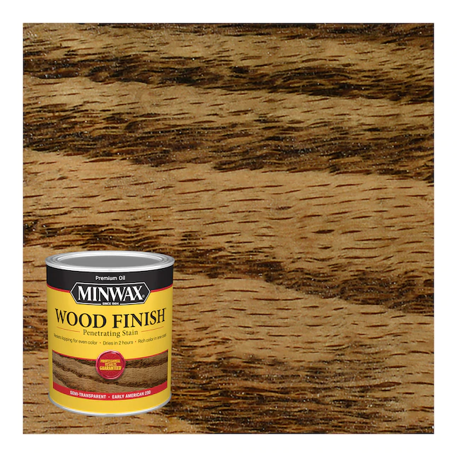 Minwax Wood Finish Oil-Based Early American Semi-Transparent Interior Stain (1 cuarto de galón)