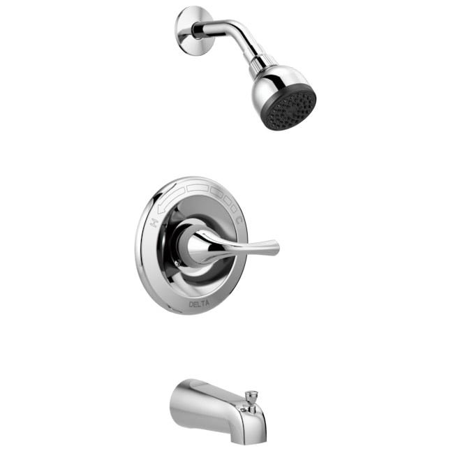 Delta Foundations Chrome 1-handle Single Function Round Bathtub and Shower Faucet Valve Included