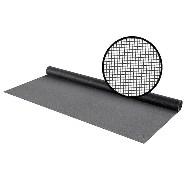 M-D Small Bug 4-ft x 25-ft Charcoal Fiberglass Screen Mesh