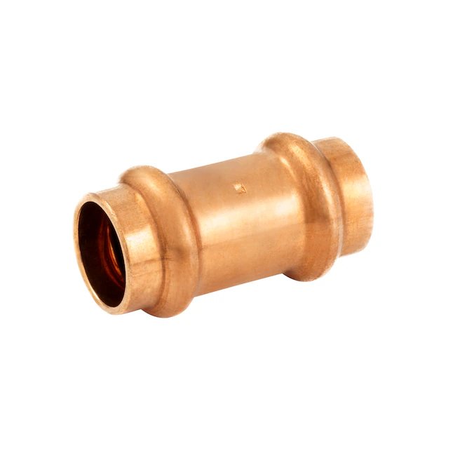 1/2 in. x 1/2 in. Copper Press x Press Pressure Coupling with Stop