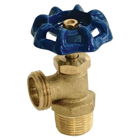 Eastman 1/2" MIP x 1/2" MHT Outlet Brass Boiler Drain