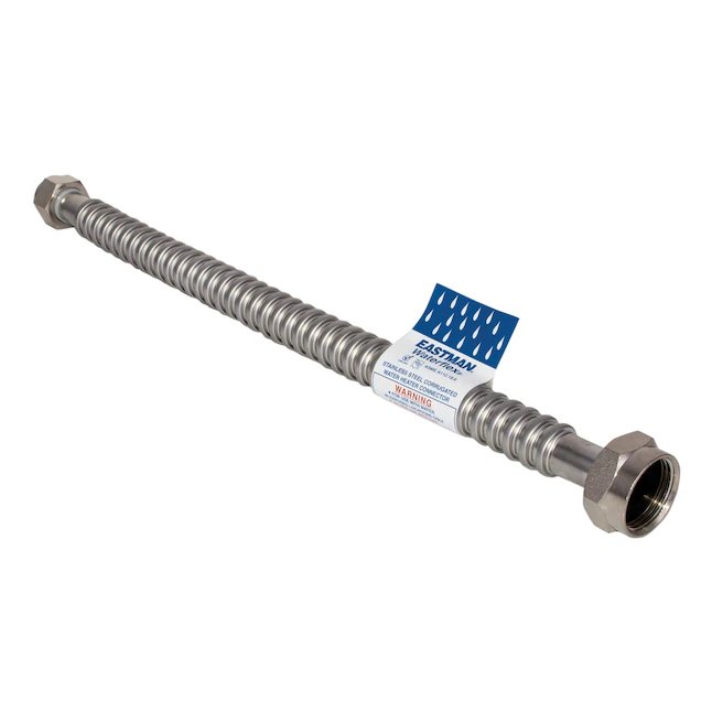 Eastman 1-in. FIP x 3/4-in. FIP Stainless Steel Corrugated Water Softener Connector (24-in. Length)