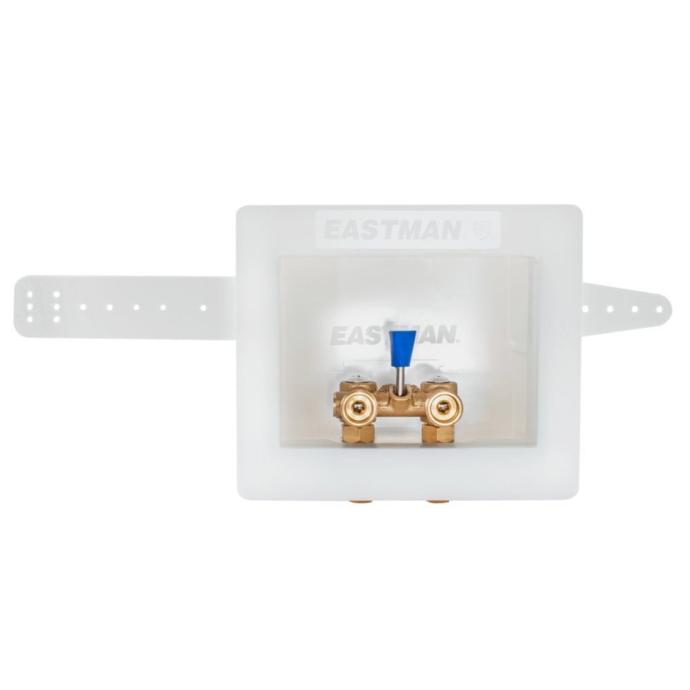 Eastman 1-Lever Dual Drain Washing Machine Outlet Box – 1/2 in. Sweat