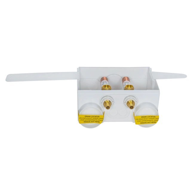 Caja de salida para lavadora de drenaje doble Eastman con pararrayos - 1/2 pulg. Crimp PEX