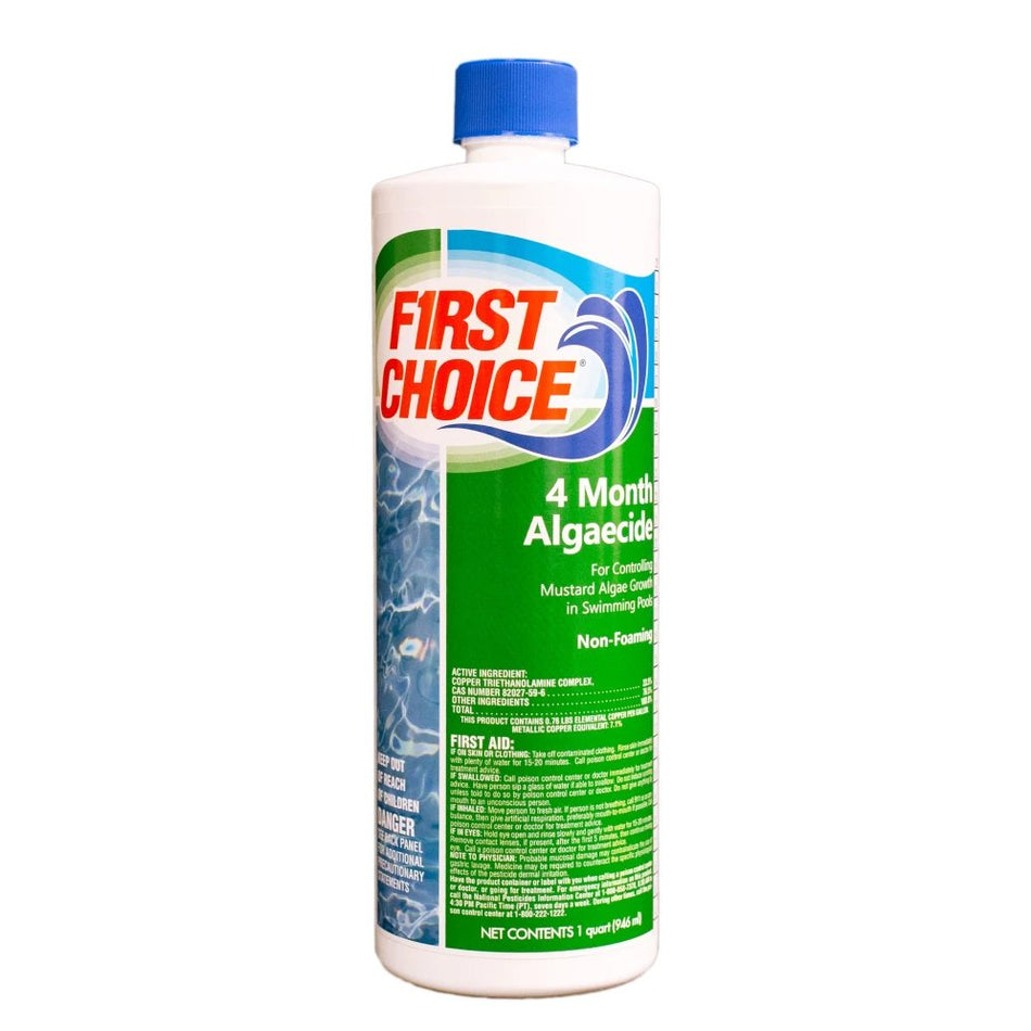 First Choice - Alguicida de cobre de 4 meses, botella de 32 fl oz 