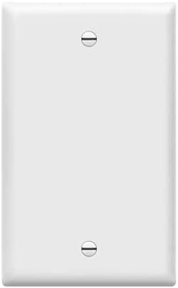 Single Gang Blank Wall Plate - White, Standard