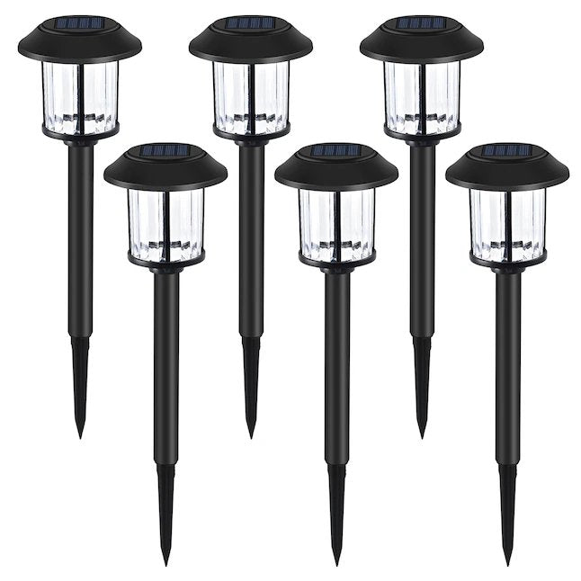 Harbor Breeze 6-Pack 10-Lumen 0.075-Watt Negro Solar LED Luz de camino al aire libre (3000 K) 