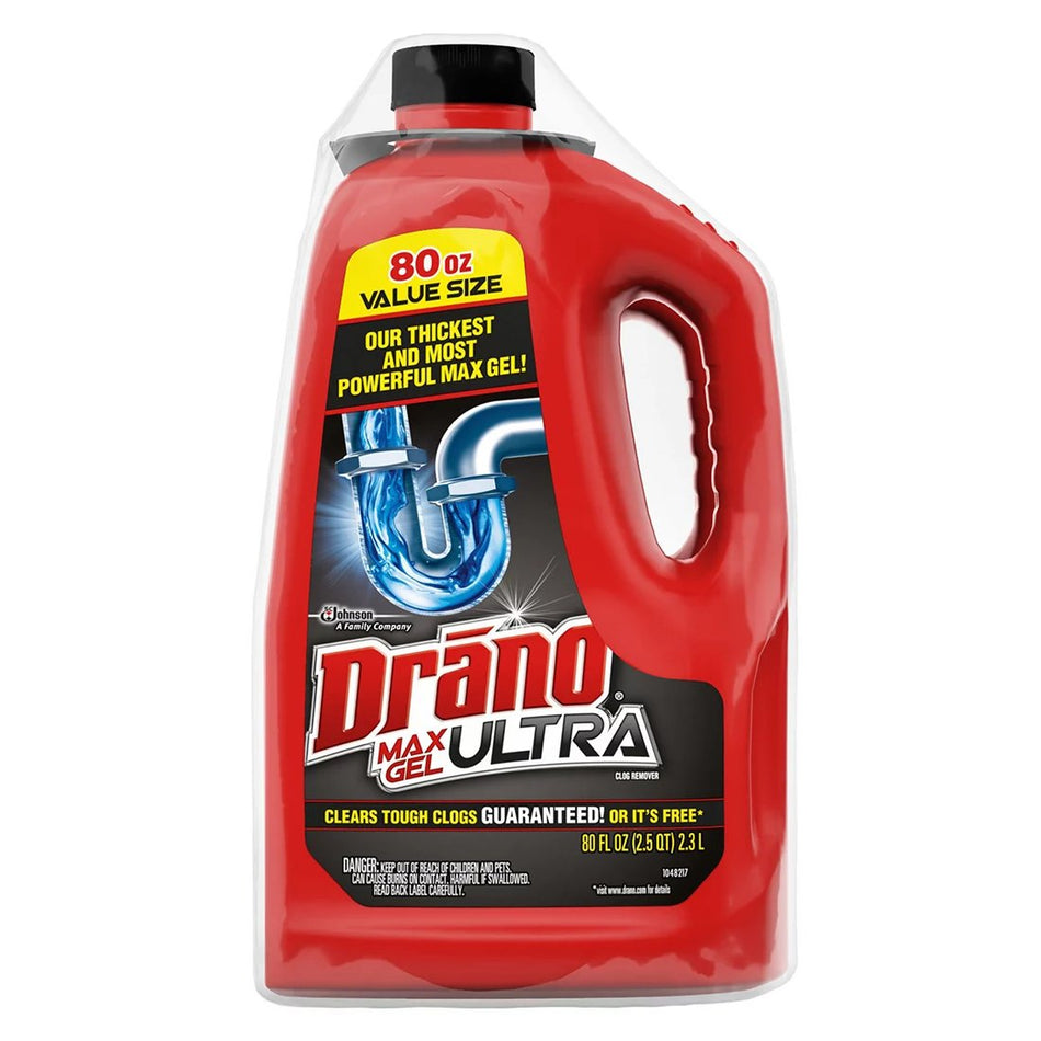 Drano Max Ultra Gel Eliminador de obstrucciones - 80 fl. onz. 