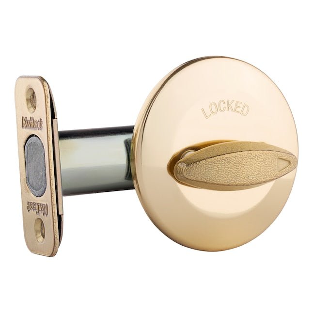 Kwikset 663 Polished Brass One Sided Deadbolt - Polished Brass