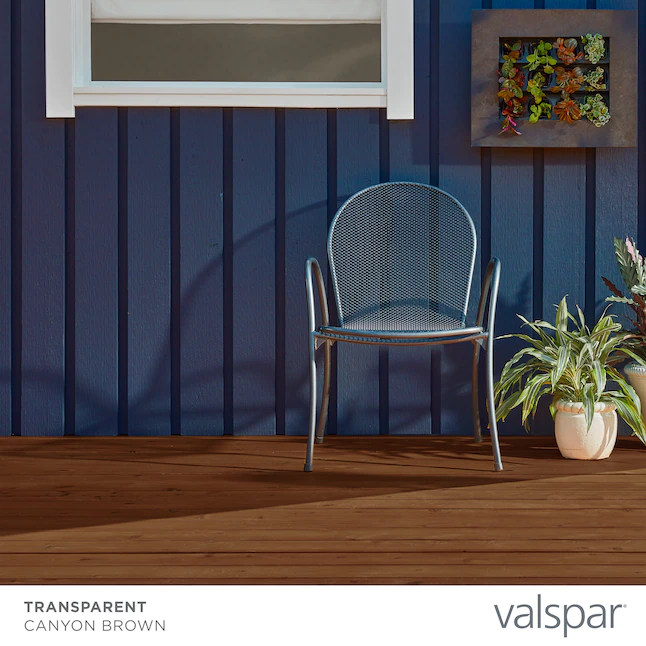 Valspar®  Pre-tinted Canyon Brown Transparent Exterior Wood Stain and Sealer (1-Gallon)