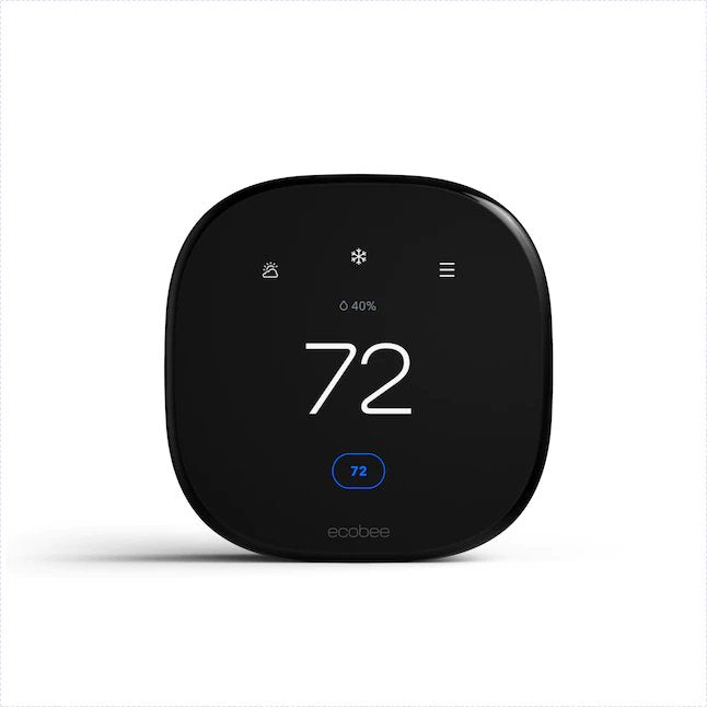 Termostato inteligente Ecobee Termostato inteligente negro mejorado con compatibilidad Wi-Fi