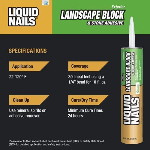 Liquid Nails Landschaftsblock- und Steinkleber – 10 Unzen