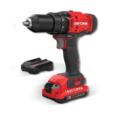 Craftsman V20 20-Volt-Max-1/2-Zoll-Akku-Bohrschrauber (1 Li-Ionen-Akku im Lieferumfang enthalten und Ladegerät im Lieferumfang enthalten)