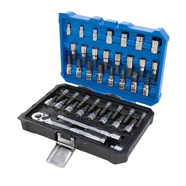 Kobalt  42-Piece 3/8-in Drive Set Hex; Torx; Phillips; Flathead Bit Standard (SAE) and Metric Combination Driver Socket Set