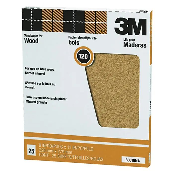 3M Granat-Schleifblatt mit Körnung 120 – 25er-Pack