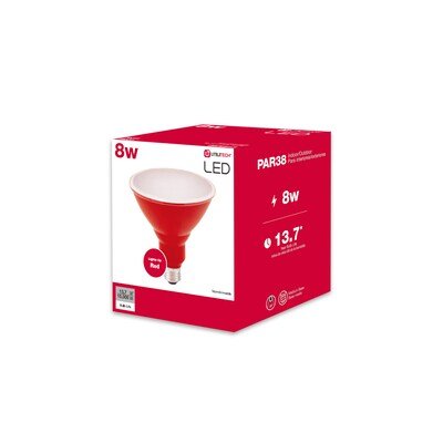 Energetische 85-Watt-LED-Glühbirne EQ PAR38 mit mittlerem Sockel (E-26), Rot 