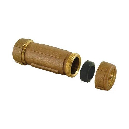 EZ-FLO Copper Comp. Coupling - Brass 5" Long Pattern - 1 1/4” IPS X 1 1/2” Copper