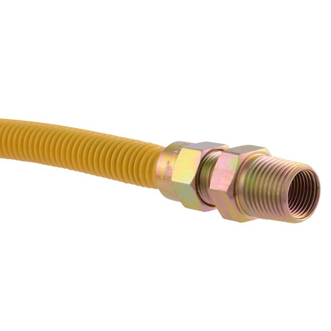 Eastman 1/2″ OD Yellow Epoxy Coated Stainless Steel Gas Connector (36" Length)