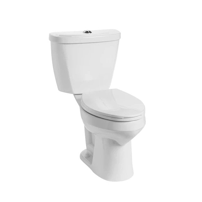 Mansfield Summit White Dual Flush Längliche Stuhlhöhe 2-teilig WaterSense Soft Close Toilette 12-Zoll Rough-In 1,1-GPF