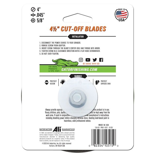 Gator  2-Pack Aluminum Oxide 4.5-in Cut-Off Wheel