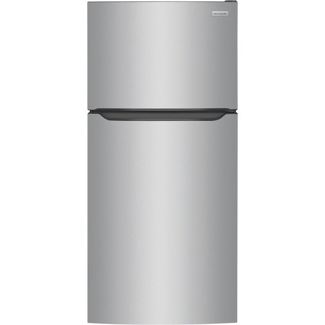 Frigidaire Refrigerador con estante de vidrio con congelador superior de 18.3 pies cúbicos (acero inoxidable)