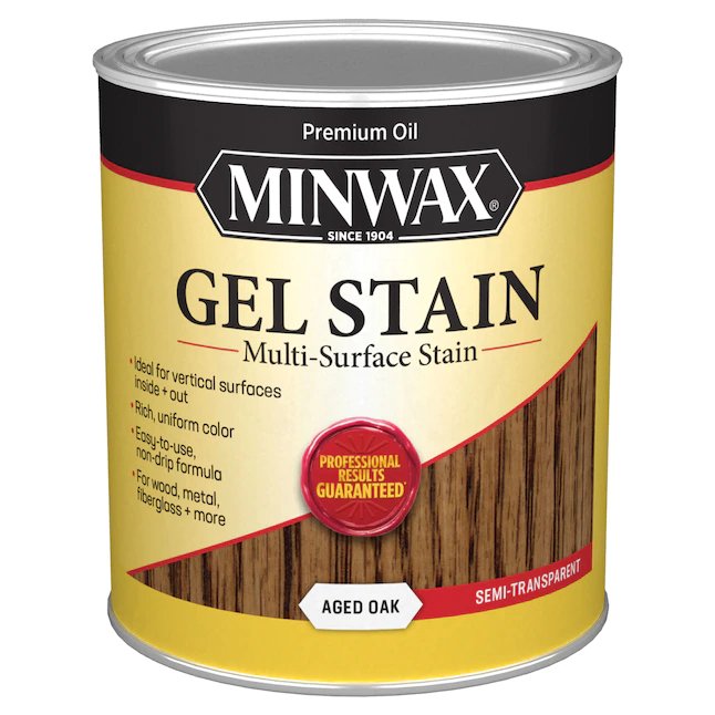 Minwax Gel-Beize, ölbasierter, halbtransparenter Innenbeize aus gealterter Eiche (1 Quart)